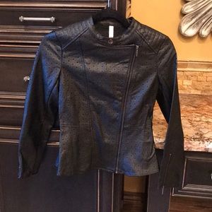Xhilaration faux leather star jacket 10/12 kids